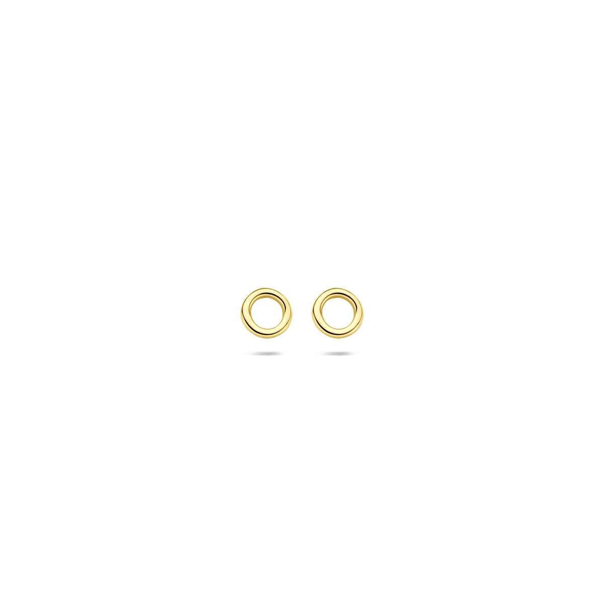 Fantasy Collection Oorbellen rondje 4 mm 14K geelgoud