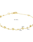 14K Geelgoud Armband Bolletjes 0,8 Mm 16,5 - 18,5 Cm 4022721 - PansiteNederland.nl