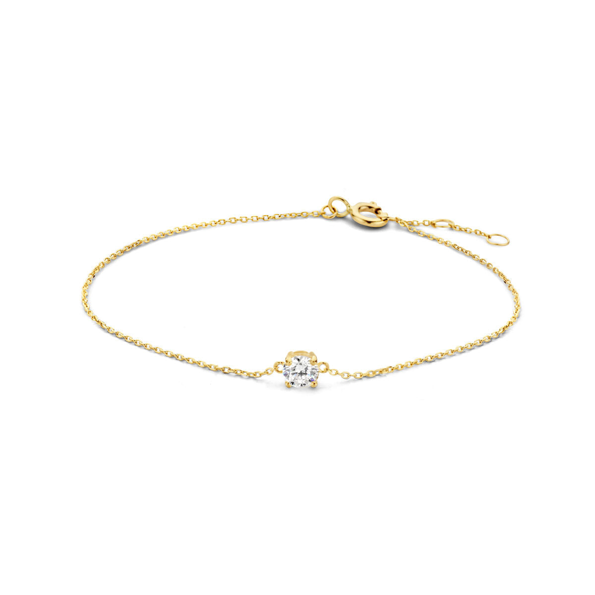 Fantasy Collection Armband zirkonia 16,5 - 17,5 - 18,5 cm 14K geelgoud