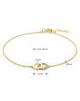 14K Geelgoud Armband Zirkonia 0,8 Mm 16,5 - 17,5 - 18,5 Cm 4022747 - PansiteNederland.nl