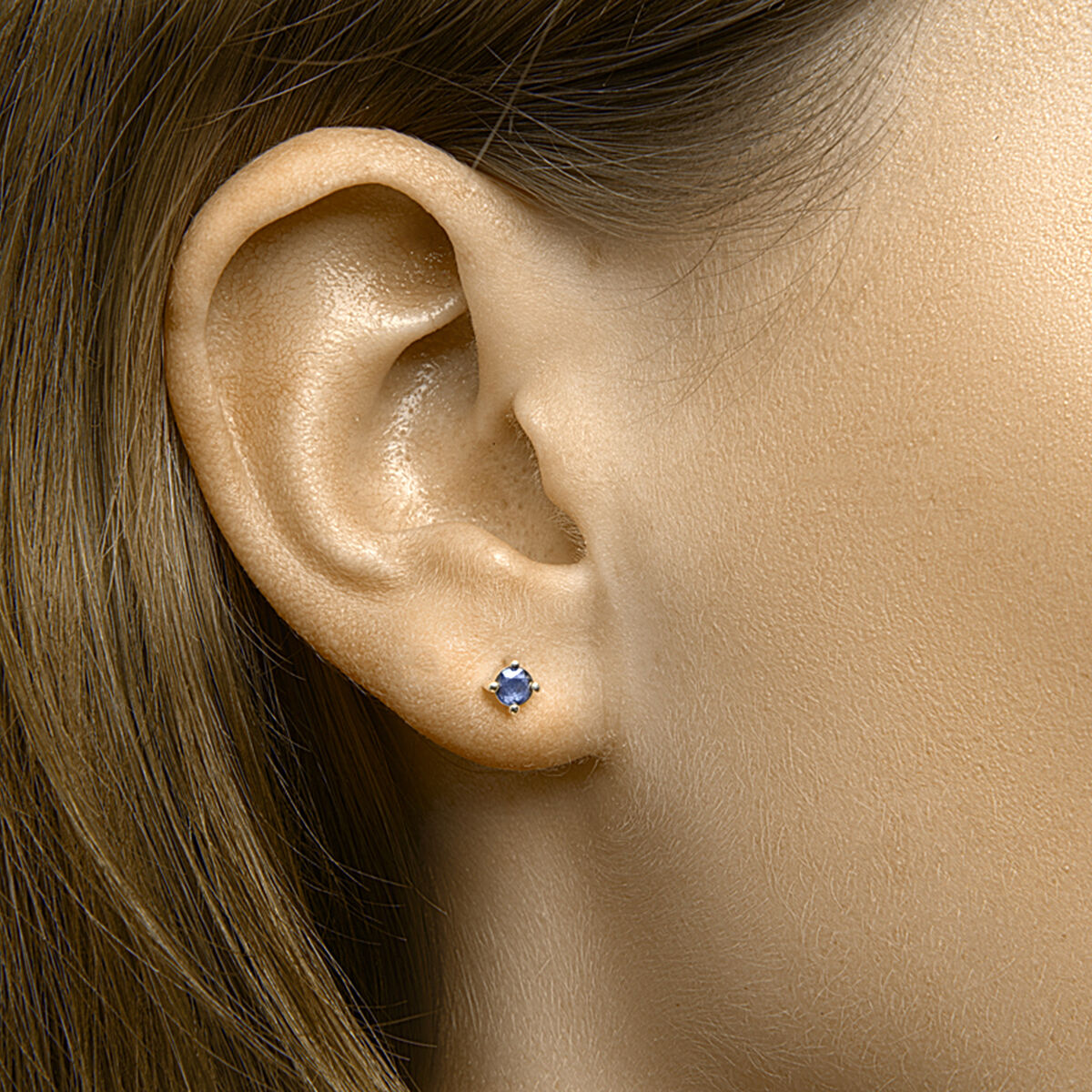 Fantasy Collection Oorbellen saffier 14K geelgoud