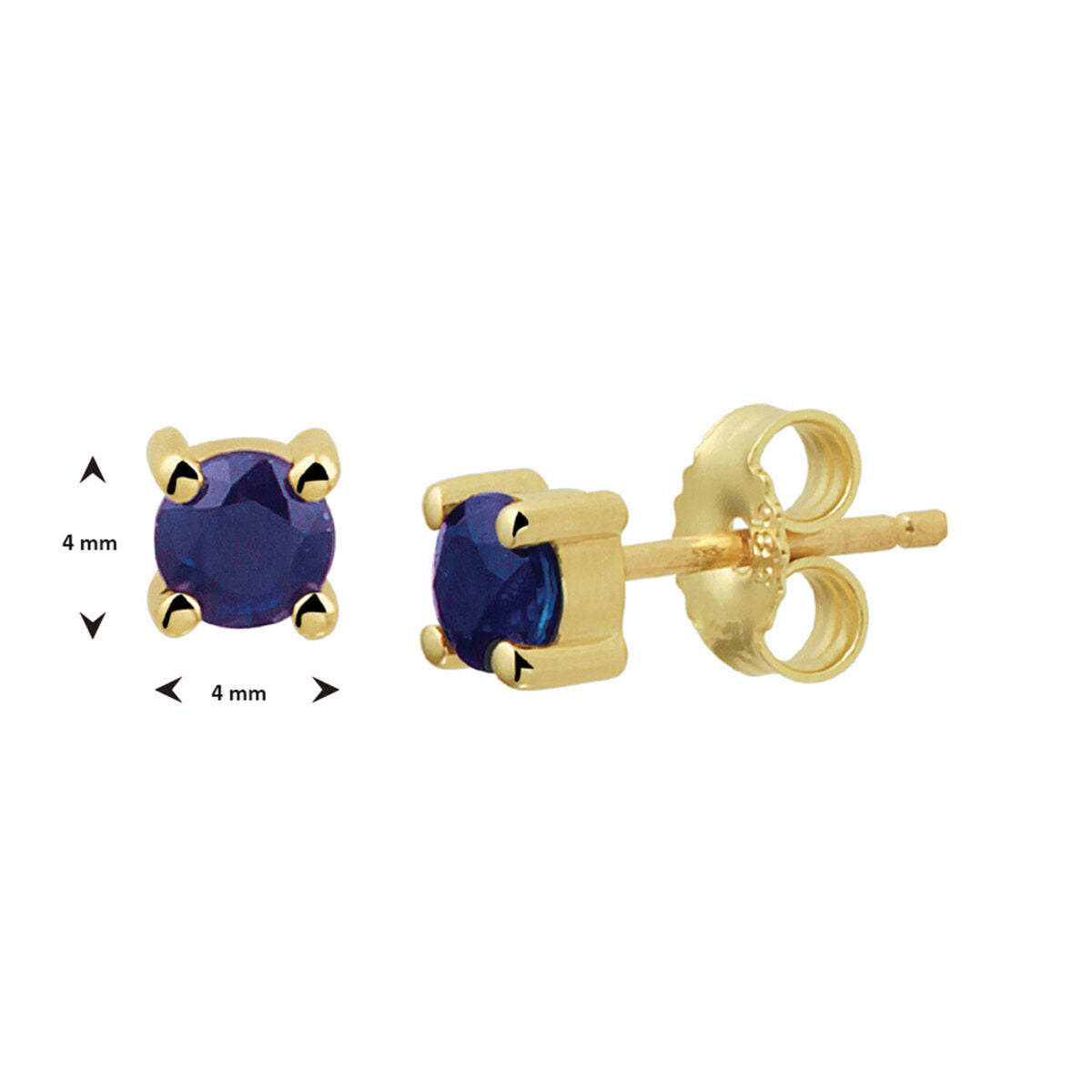 Fantasy Collection Oorbellen saffier 14K geelgoud