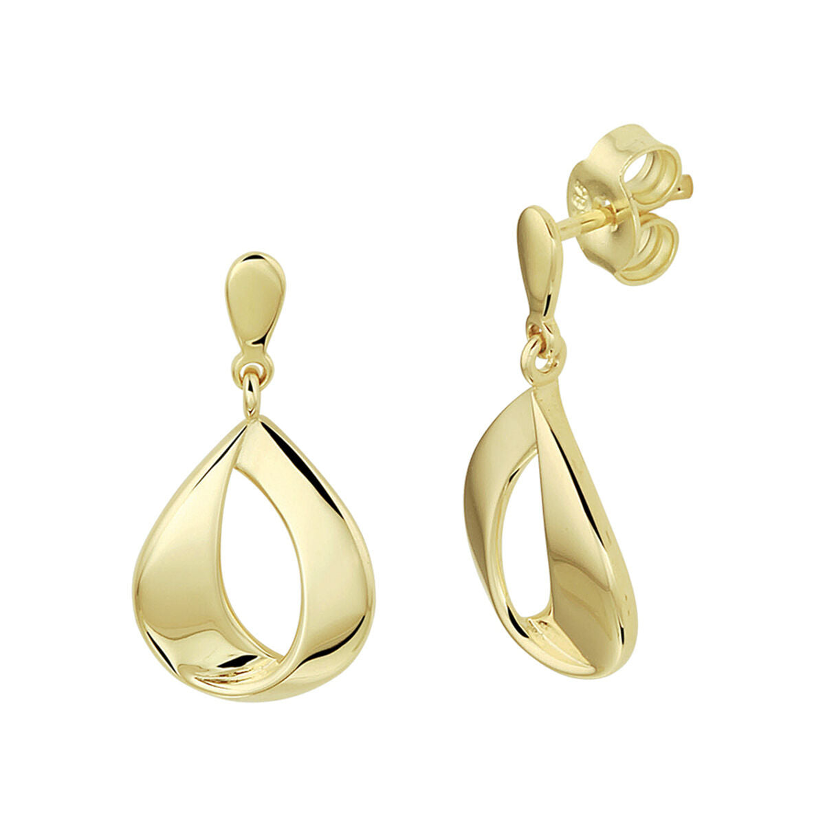 Fantasy Collection Hangende oorbellen schakel 14K geelgoud