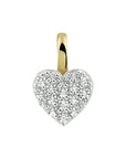 14K geelgoud hanger hart zirkonia bicolor gestift 4022987 - PansiteNederland.nl
