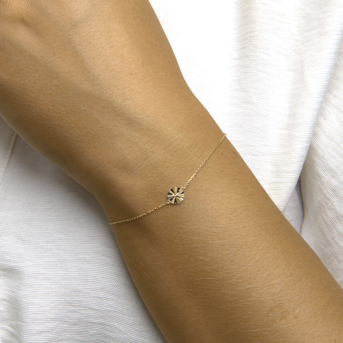 Fantasy Collection Armband rondje 16,5 - 17,5 - 18 cm 14K geelgoud