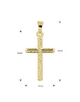 14K geelgoud hanger kruis gediamanteerd 4023326 - PansiteNederland.nl