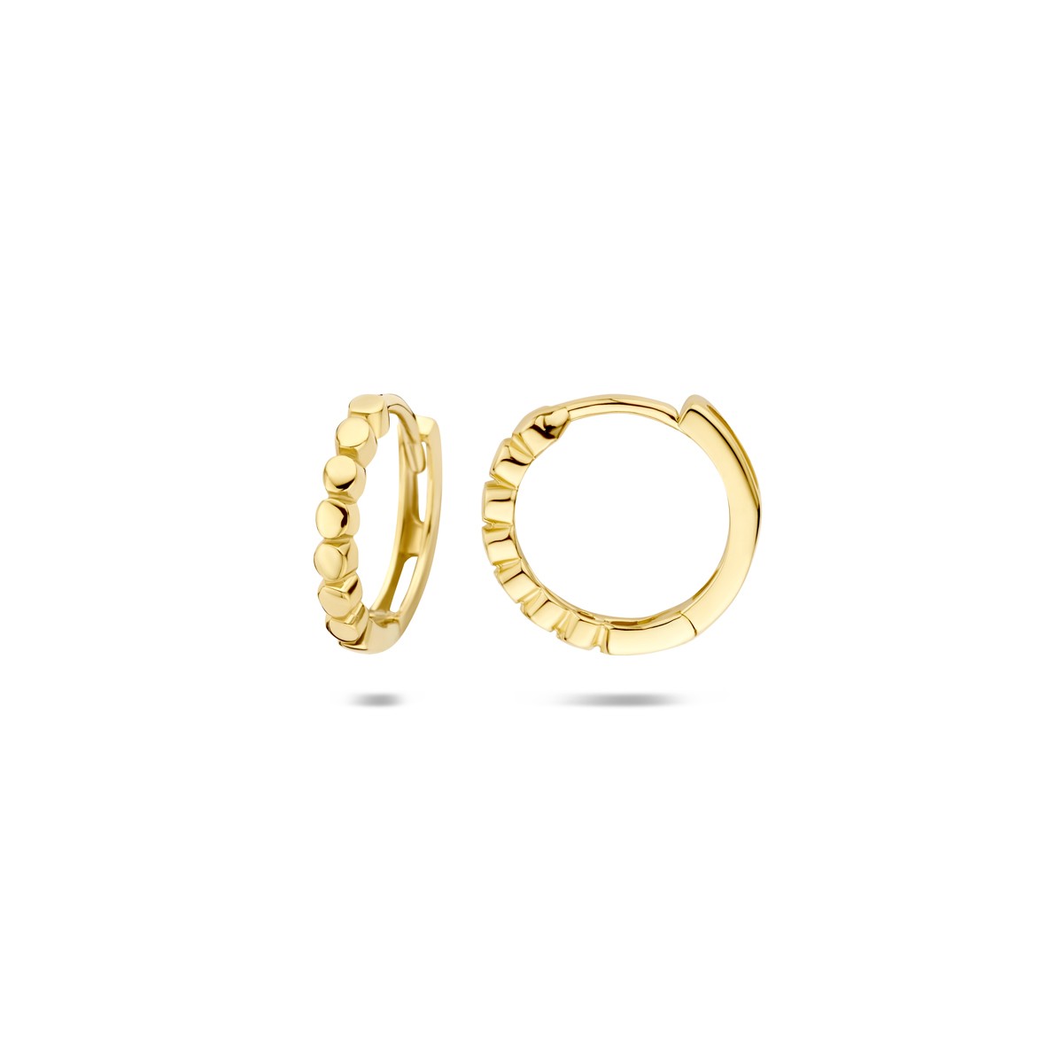 Oorbellen 12 mm 14K geelgoud
