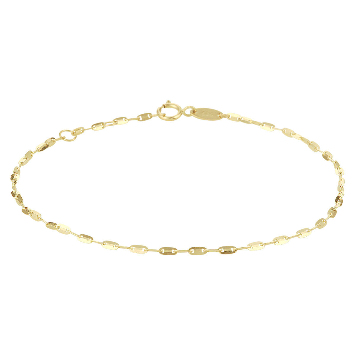 Fantasy Collection Enkelbandje plaatjes 1,5 mm 24 - 26 cm 14K geelgoud