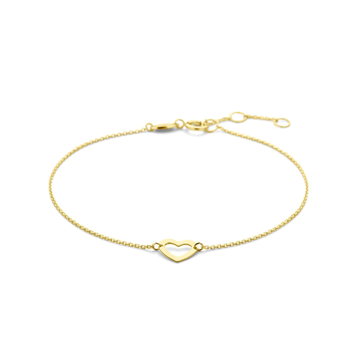 Fantasy Collection Armband hart 16,5 - 17,5 - 18,5 cm 14K geelgoud