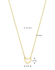 14K geelgoud collier hart 41 - 43 - 45 cm 4023393 - PansiteNederland.nl
