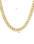 14K geelgoud collier gourmette 6,0 mm 45 cm met groot springslot 4023402 - PansiteNederland.nl