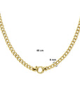 14K geelgoud collier gourmette 6,0 mm 45 cm met groot springslot 4023402 - PansiteNederland.nl