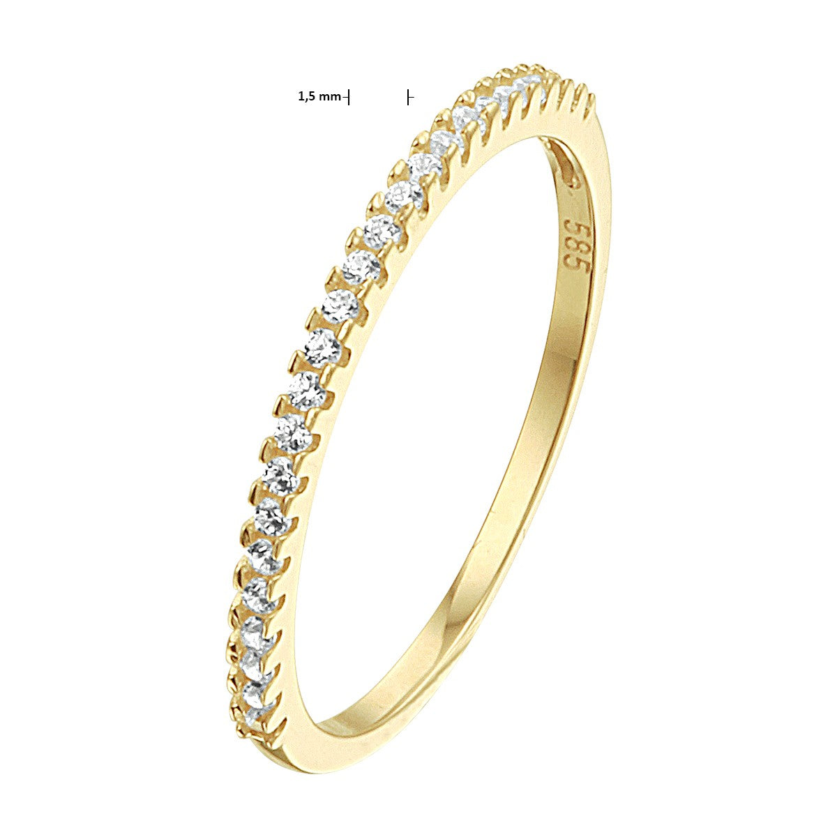 Fantasy Collection Aanschuifring zirkonia 14K geelgoud - PSN4023406
