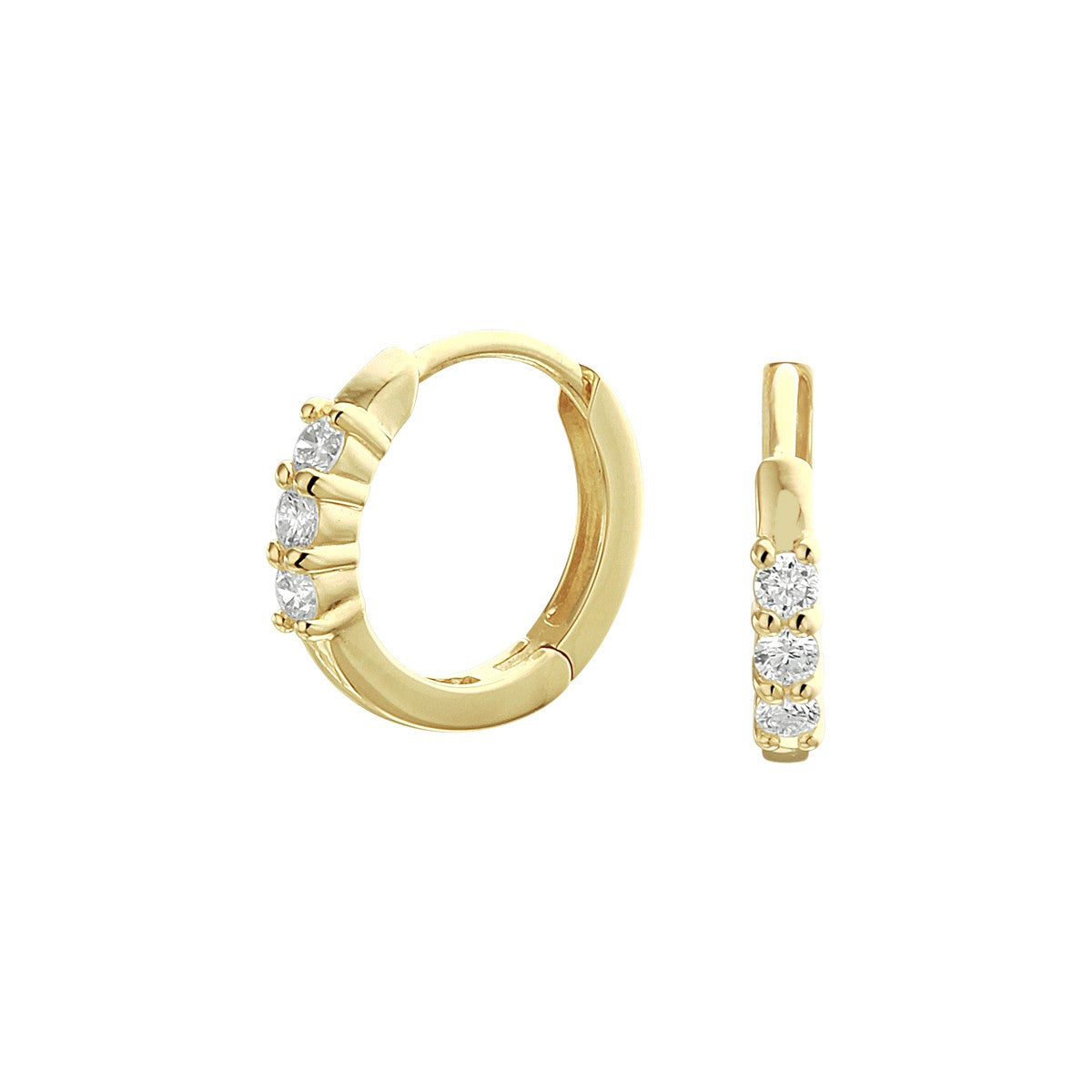 Fantasy Collection Oorbellen diamant 0.18ct (2x 0.09ct) h si 14K geelgoud