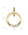 14K geelgoud hanger diamant 0.09ct h si 4023412 - PansiteNederland.nl