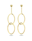 14K Geelgoud Oorhangers Ovaal 4023424 - PansiteNederland.nl