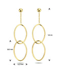 14K Geelgoud Oorhangers Ovaal 4023424 - PansiteNederland.nl