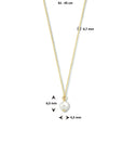 14K geelgoud collier parel 42 - 45 cm 4023432 - PansiteNederland.nl