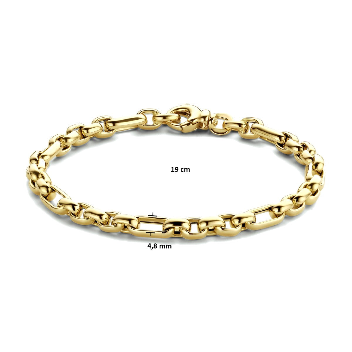 Fantasy Collection Armband anker 4,8 mm 19 cm 14K geelgoud