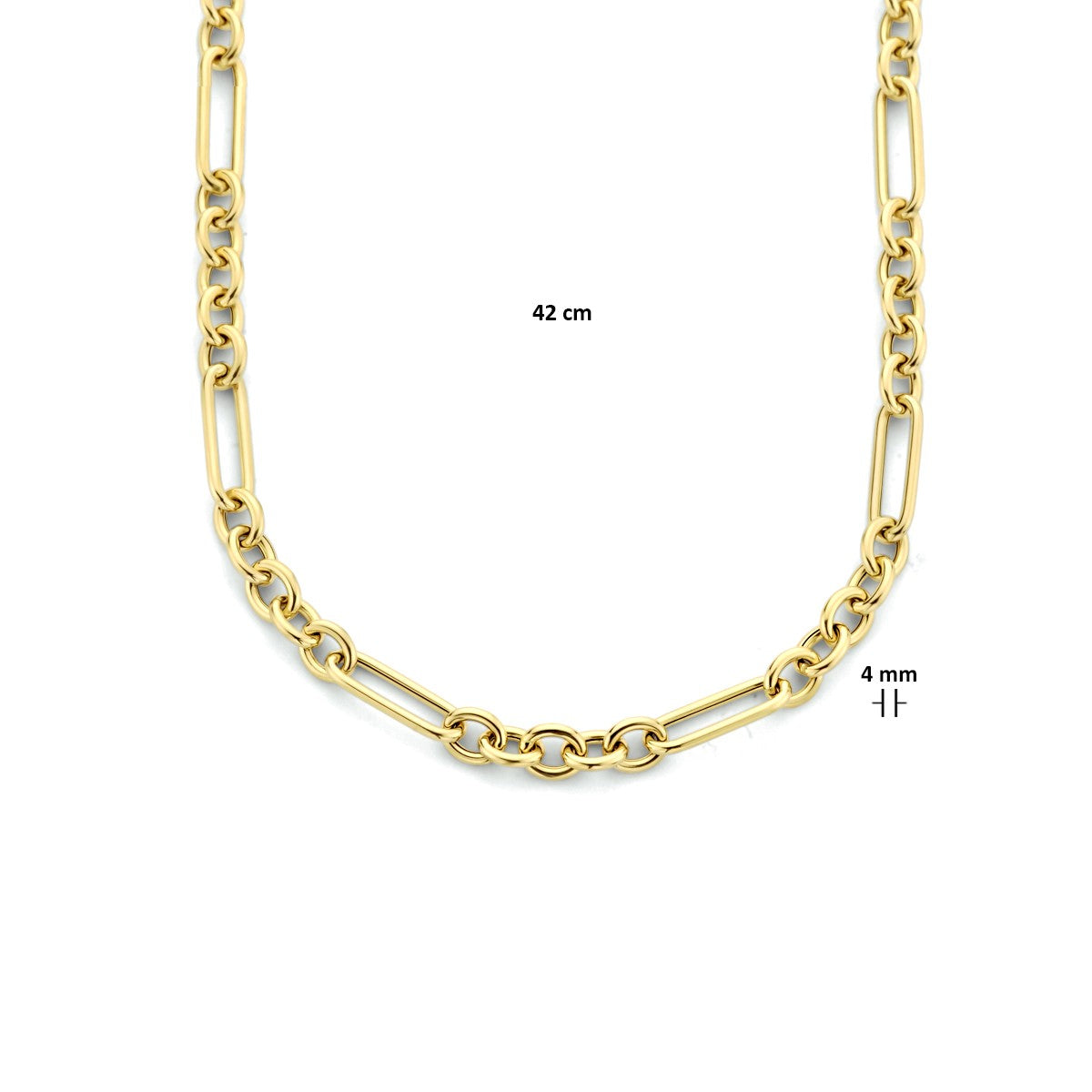 Fantasy Collection Collier anker 4,0 mm 42 cm 14K geelgoud