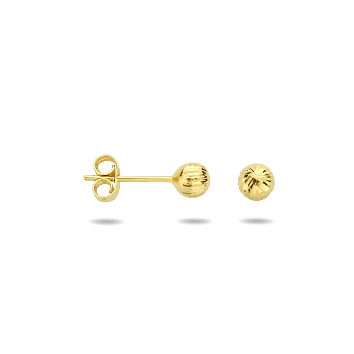 Fantasy Collection Oorbellen bolletje gediamanteerd 14K geelgoud - PSN4023603
