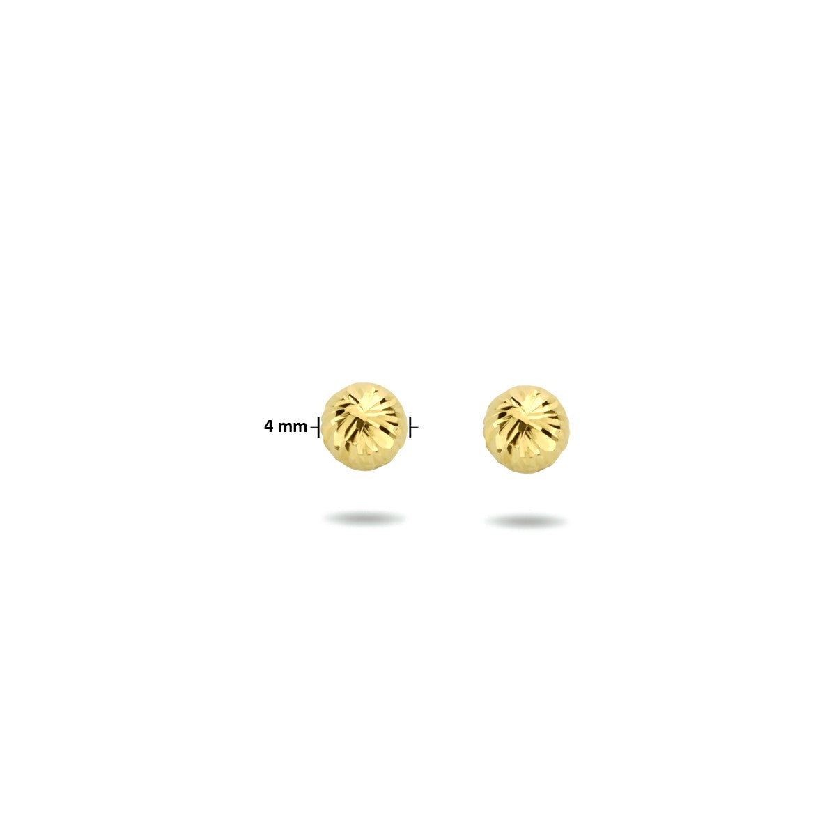 Fantasy Collection Oorbellen bolletje gediamanteerd 14K geelgoud - PSN4023603