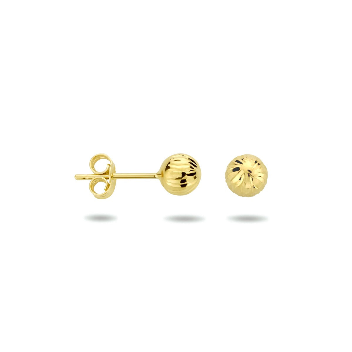 Fantasy Collection Oorbellen bolletje gediamanteerd 14K geelgoud