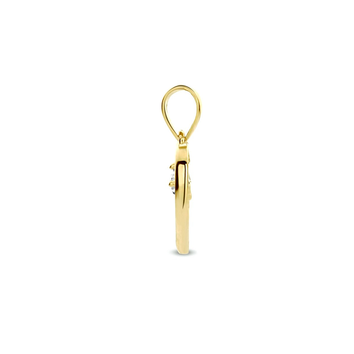 Fantasy Collection Hanger hart zirkonia 9,5 mm 14K geelgoud