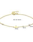 14K Geelgoud Armband Zirkonia 16,5 - 17,5 - 18,5 Cm 4023694 - PansiteNederland.nl