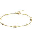 14K Geelgoud Armband Rondjes Zirkonia 16,5 - 17,5 - 18,5 Cm 4023696 - PansiteNederland.nl