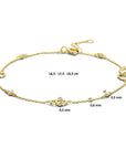 14K Geelgoud Armband Rondjes Zirkonia 16,5 - 17,5 - 18,5 Cm 4023696 - PansiteNederland.nl