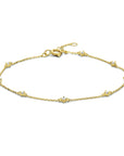 14K Geelgoud Armband Zirkonia 16,5 - 17,5 - 18,5 Cm 4023697 - PansiteNederland.nl
