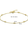 14K Geelgoud Armband Zirkonia 16,5 - 17,5 - 18,5 Cm 4023697 - PansiteNederland.nl
