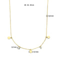 14K geelgoud collier rondjes zirkonia 40 - 42 - 44 cm 4023701 - PansiteNederland.nl