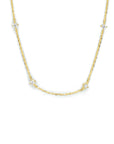 14K geelgoud collier zirkonia 40 - 42 - 44 cm 4023706 - PansiteNederland.nl