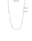 14K geelgoud collier zirkonia 40 - 42 - 44 cm 4023706 - PansiteNederland.nl