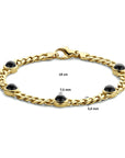 14K Geelgoud Armband Onyx 19 Cm 4023755 - PansiteNederland.nl