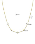 14K geelgoud collier parels 42 + 3 cm 4023787 - PansiteNederland.nl