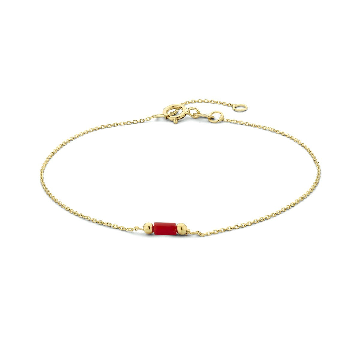 Fantasy Collection Armband koraal 16 - 18 cm 14K geelgoud