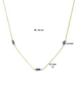 14K geelgoud collier lapis 40 - 42 cm 4023822 - PansiteNederland.nl