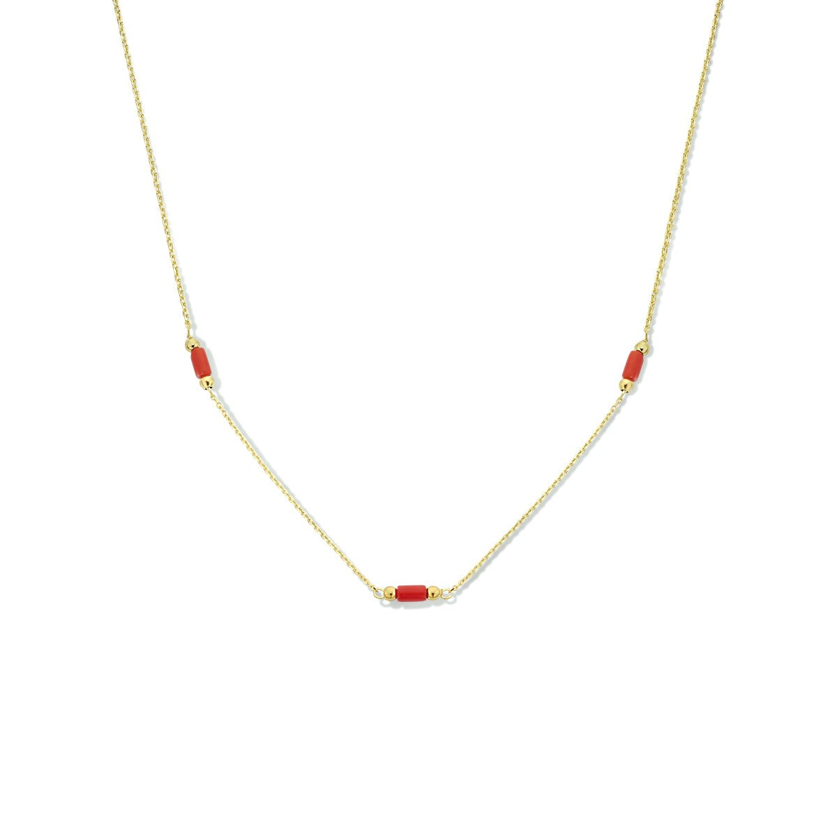 Fantasy Collection Collier koraal 40 - 42 cm 14K geelgoud