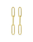 Witgouden oorhangers paperclip - PSN4023826 - PansiteNederland.nl