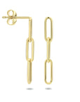 Witgouden oorhangers paperclip - PSN4023826 - PansiteNederland.nl