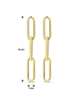 Witgouden oorhangers paperclip - PSN4023826 - PansiteNederland.nl
