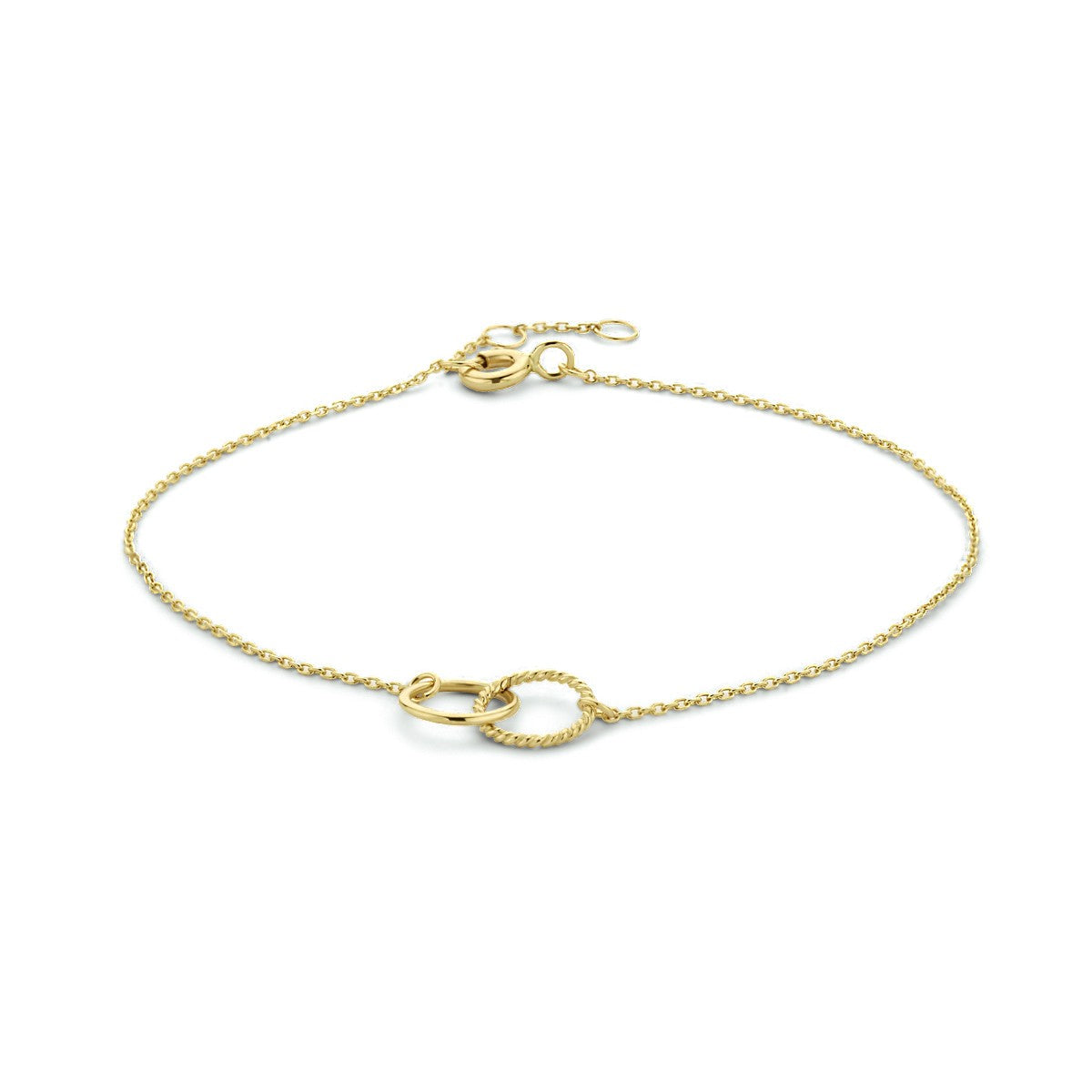 Fantasy Collection Armband rond 16,5 - 17,5 - 18,5 cm 14K geelgoud