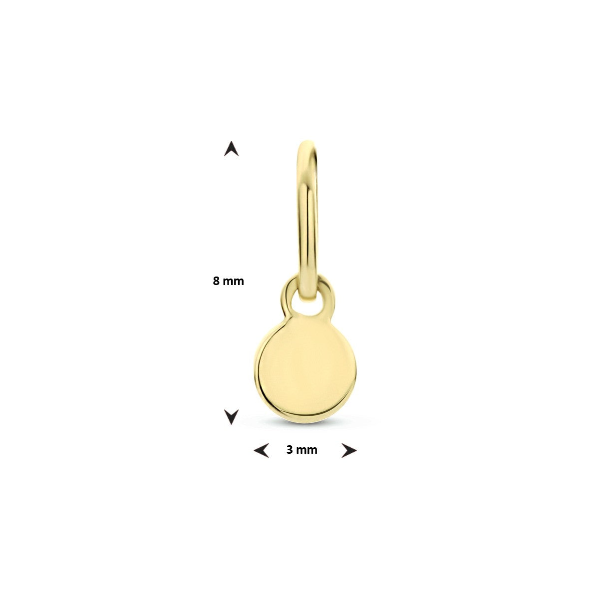 Fantasy Collection Hanger rond 8 mm 14K geelgoud