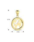 14K geelgoud hanger wereldbol 4023848 - PansiteNederland.nl