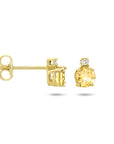 14K Geelgoud Oorknoppen Citrien En Diamant (2X 0.015Ct) H Si 4023849 - PansiteNederland.nl