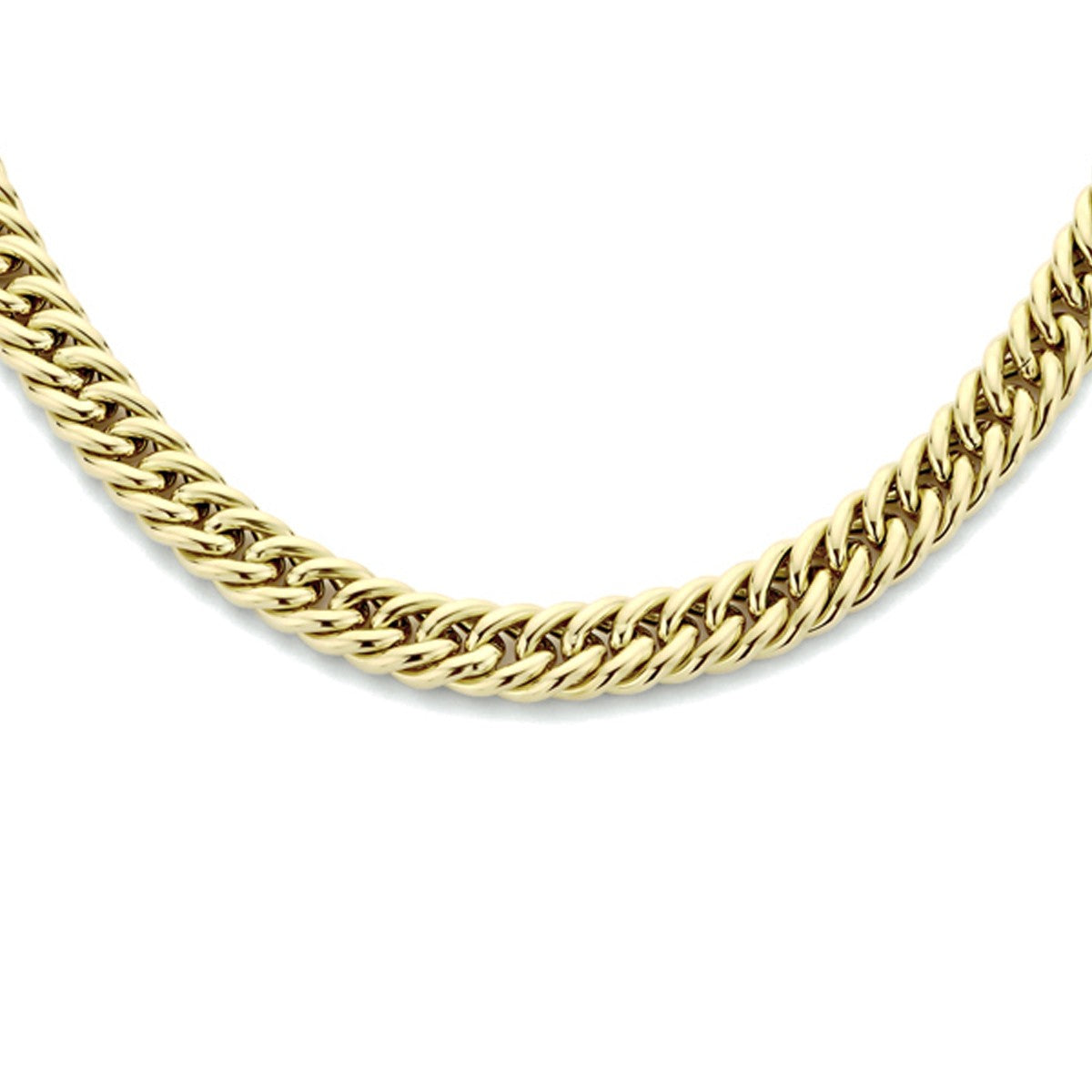 Fantasy Collection Collier gourmette 5,8 mm 45 cm met groot veerslot 14K geelgoud