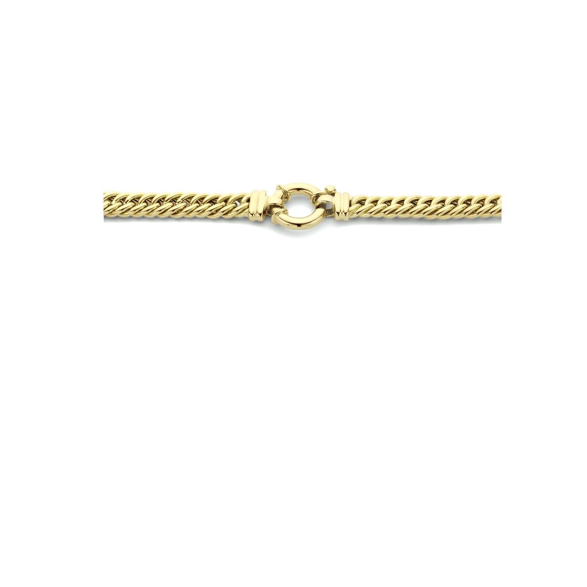 Fantasy Collection Collier gourmette 5,8 mm 45 cm met groot veerslot 14K geelgoud